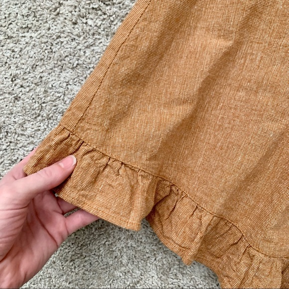 Rylee + Cru Oceanside Orange Linen Blend Skirt - Picture 6 of 8